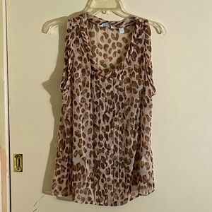 Sheer leopard print top ￼